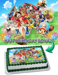 Amazon.com: One Piece Monkey D. Luffy King of Pirates Manga Anime Edible  Image Cake Topper Party Personalized 1/4 Sheet : Grocery & Gourmet Food