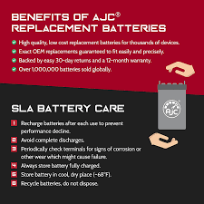 ajc u1 lawn mower and tractor battery