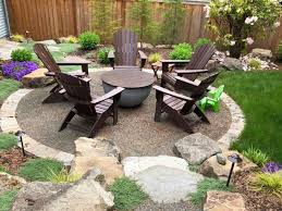 Crushed Stone Patio With Paver Border