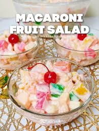 macaroni fruit tail salad yummy