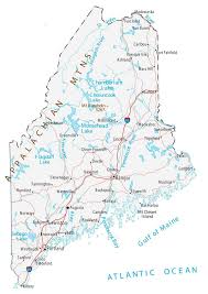 map of maine cities and roads gis