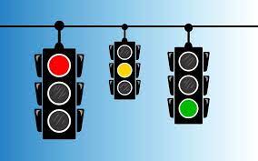 traffic lights red yellow and green