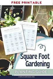 Square Foot Garden Planting Guide A