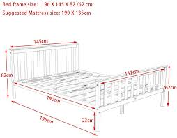 double bed frame wooden solid pine