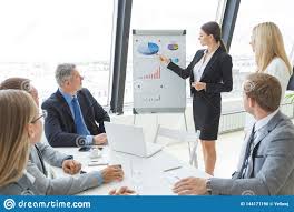Business Presentation On Whiteboard Stock Photo Image Of