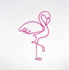 Flamingo Metal Wall Art Sign Nursery