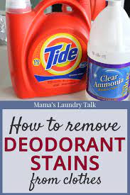 remove deodorant stains from clothes