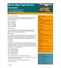 7 School Newsletter Templates Free Sample Example Format