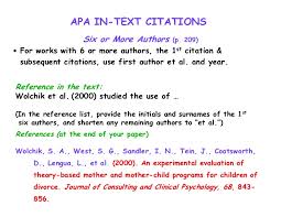 APA in text citations