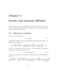 Chapter 5 Steady And Unsteady Diffusion