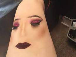 the weird thigh face makeup is here