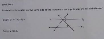 prove exterior angles on the same side