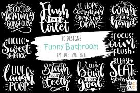 Funny Bathroom Quotes Bundle Graphic By