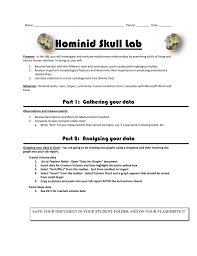 Hominid Lab Instructions
