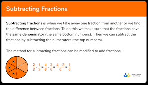 Subtracting Fractions Gcse Maths