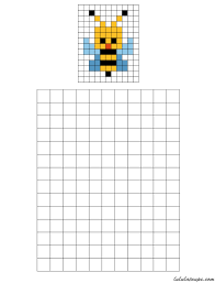Pixel art a imprimer pokemon avec a5586a10 et pixel art imprimer 5 pixel art imprimer #56454 home inspiration design architecture ideas. Pixel Art Une Abeille A Colorier Sur Une Grille Math Patterns Pixel Art Pattern Pixel Art
