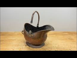 Old Copper Helmet Coal Scuttle Repair