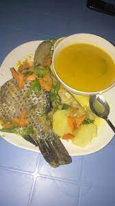 Curried banana + fish soup (ndizi na samaki). Rombo Source Bbq Home Facebook