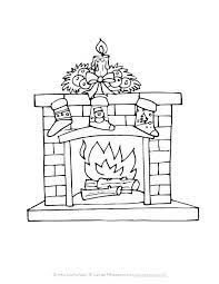 Fireplace With Stockings Coloring Page