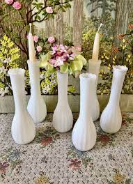 6 Milk Glass Vase Set Of Vases For