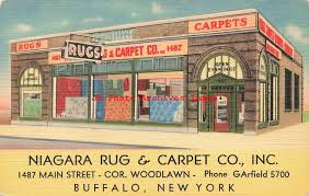 advertising linen postcard niagara rug
