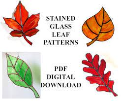Stained Glass Leaf Patterns Celebrate
