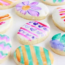 Easter Egg Watercolor Cookies One