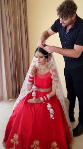 indian bridal hair and airbrush makeup