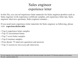 Technical sales engineer cover letter