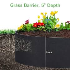 Sudzendf 5 In W 5 In H Black Plastic Garden Landscape Edging Border Coil 60 Ft With 18 Pieces Stakes