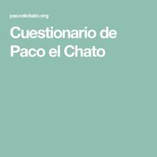Paco el chato es una plataforma paco el chato matematicas 6 grado from 2.bp.blogspot.com. Cuestionario De Paco El Chato Paco El Chato Cuestionarios Sexto Grado