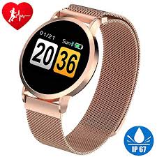 Ip67 Waterproof Smart Watch For Women Sport Fitness Tracker Swim Wristband With Heart Rate Blood Pressure Monitor Calories Pedometer Counter Tracker