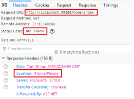 redirecting a request in asp net core