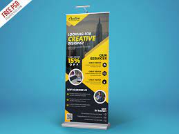 corporate roll up banner free psd