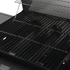 The cast iron retains heat well and can withstand hotter grill temperatures better. Char Griller 3 Burner Propane Gas Grill In Black E3072 The Home Depot