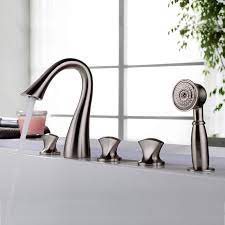 3 handle roman tub filler with hand