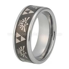 Us 13 99 Black Wedding Band Tungsten Wedding Ring For Men Women With Legend Of Zelda Engraved Comfort Fit In Wedding Bands From Jewelry