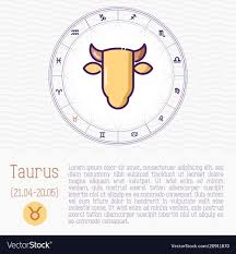 Taurus In Zodiac Wheel Horoscope Chart
