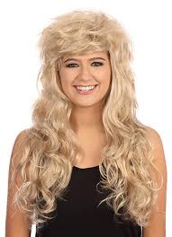 rock long blonde wig