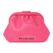 balenciaga pink cloud coin purse clutch