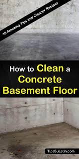 clean a concrete basement floor
