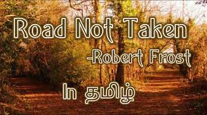 road not taken by robert frost in tamil