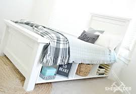 farmhouse storage bed with drawers