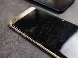Broken Mobile Phone Screen Black