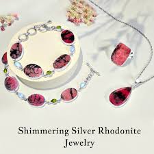 rhodonite jewelry that mesmerizes the eye