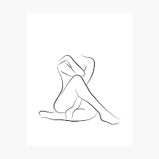 Basically, the body parts are the same with that of a man. Woman Body Line Art Drawing Lady Clara Metal Print By Odyanne Redbubble