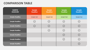 comparison tables powerpoint