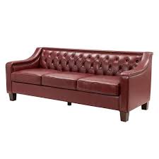 Rectangle Burgundy Sofa