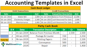 accounting templates in excel list of