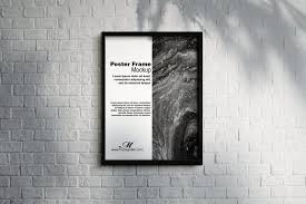 free poster frame mockup psd template